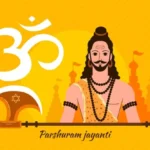 Lord Parshuram with writing Parshuram jayanti in image